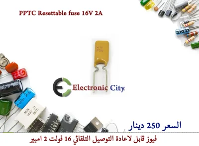 PPTC Resettable fuse 16V 2A